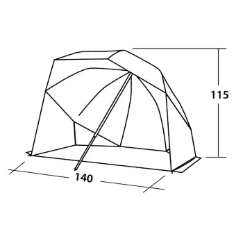 Easy Camp suncobran sa dodatnom bočnom zaštitom 120298-2 Easy Camp suncobran sa dodatnom bočnom zaštitom 120298-2